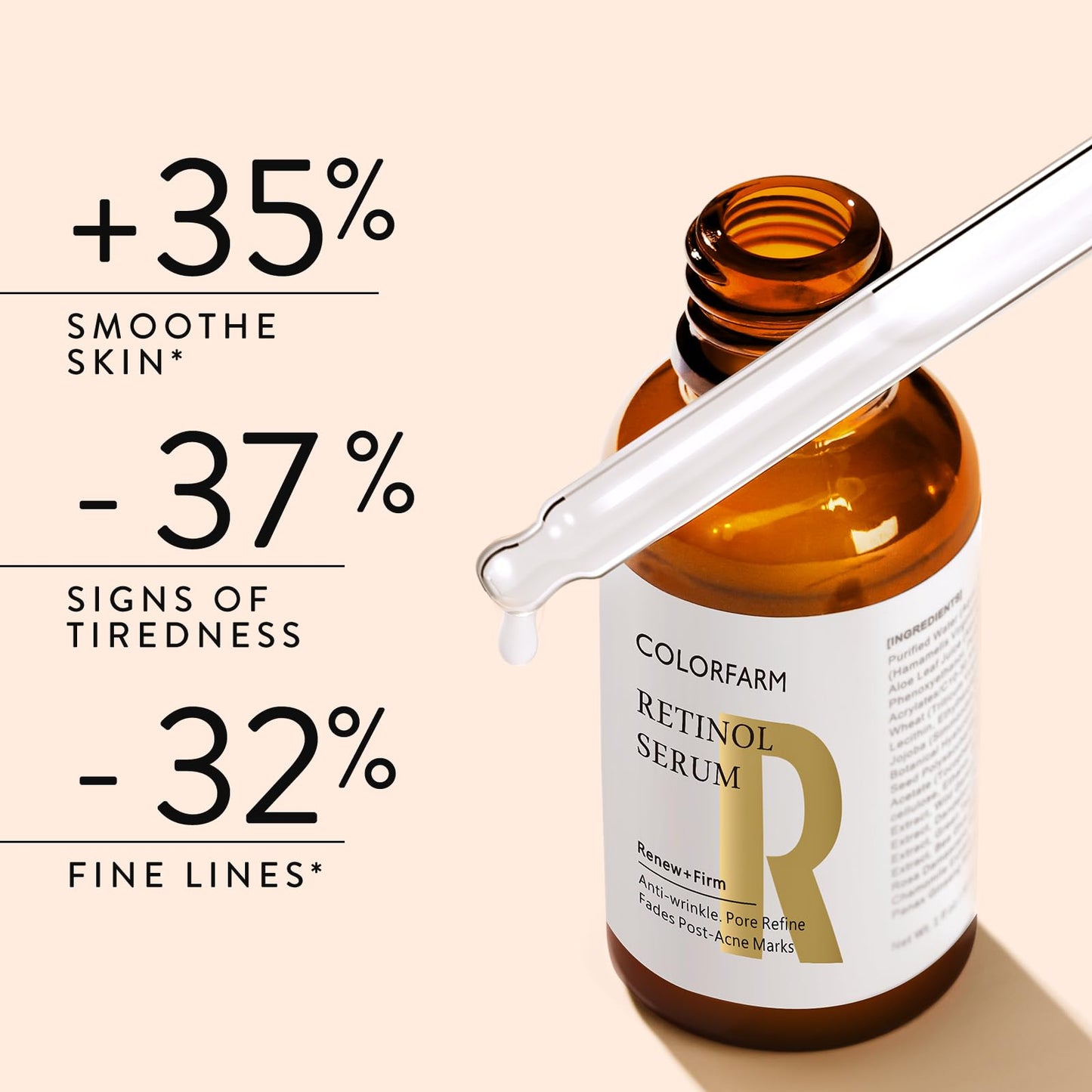 Colorfarm Niacinamide Serum for Face: Hydrating Skin with Hyaluronic Acid - Tightening for Glow Skin 1 Fl Oz