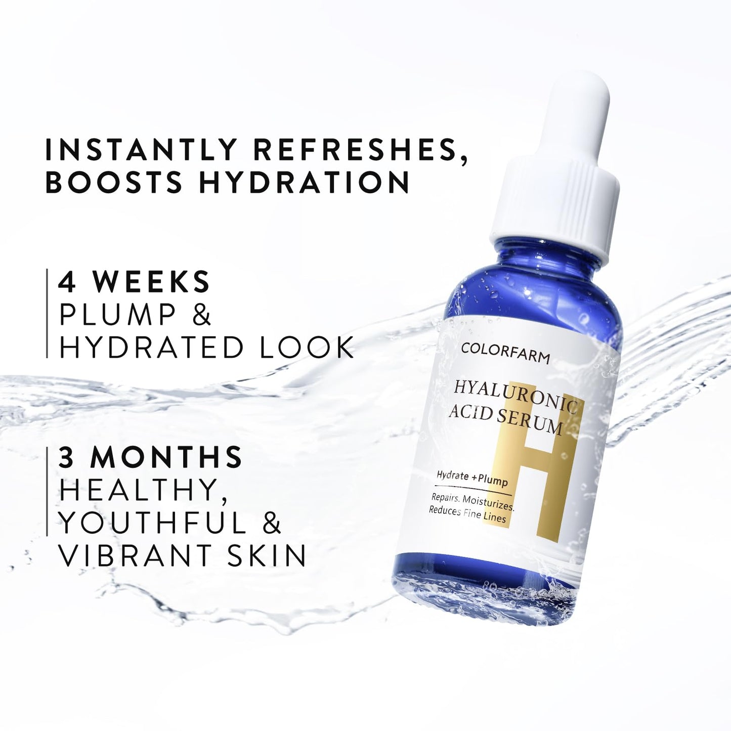 Colorfarm Niacinamide Serum for Face: Hydrating Skin with Hyaluronic Acid - Tightening for Glow Skin 1 Fl Oz